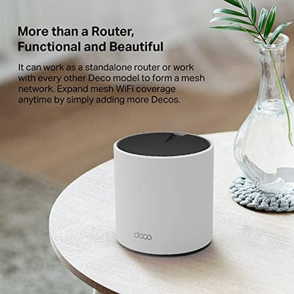 TP-Link Deco X55 AX3000 WiFi 6 Mesh System - Covers up to 2500 Sq.Ft., Replaces Wireless Router and Extender, 3 Gigabit Ports, Supports Ethernet Backhaul, Deco X55(1-Pack)