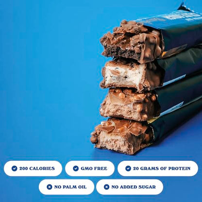 Barebells Protein Bars Variety Pack - 12 Count, 1.9oz Bars - Protein Snacks with 20g of High Protein - Chocolate Protein Bar with 1g of Total Sugars - Perfect on The Go Protein Snack & Breakfast Bars