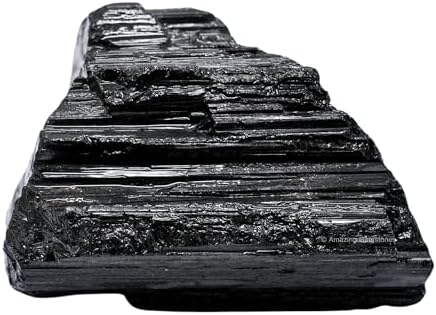 Amazing Gemstone Black Tourmaline Crystal - 1 Piece of 200-350 Grams - Very High Grade Black Tourmaline Crystals Rough Raw for Protection, Good Vibes Turmalina Negra Piedra Originales