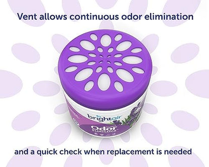 Bright Air 14 oz. Super Odor Eliminator, For Medium-Size Spaces, Lavender & Fresh Linen Scent, Case of 6, Odor Eliminator & Air Freshener, Natural Essential Oils, Lasts Up to 90 Days Each