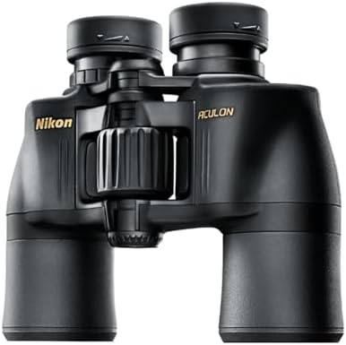 Nikon Aculon A211 8x42 Binoculars (8245) Black Bundle with Nikon Lens Pen, Carry Case, Neck Strap, and Lens Cloth - High Powered Binoculars for Adults - Bird Watching, Hunting, and Travel Zoom