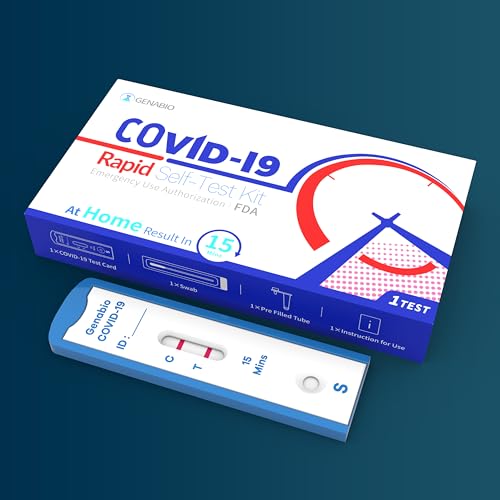 Genabio COVID Home Test (1 Pack - 14 Tests) – FDA EUA Authorized, 15-Minute at-Home Results, OTC at Home Covid Test Kit, Nasal Swab, Easy to Use & No Discomfort, Ages 2+