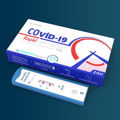 Genabio COVID Home Test (1 Pack - 14 Tests) – FDA EUA Authorized, 15-Minute at-Home Results, OTC at Home Covid Test Kit, Nasal Swab, Easy to Use & No Discomfort, Ages 2+