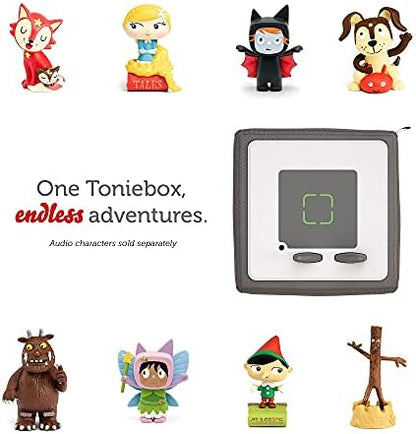 Toniebox Audio Player Starter Set with Playtime Puppy - Listen, Learn, and Play with One Huggable Little Box - Gray