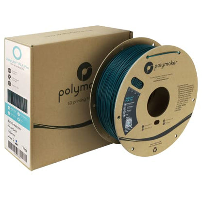 Polymaker PLA PRO Filament 1.75mm 1kg, Tough & High Rigidity Blue-Green 3D Printing Filament, PolyLite PLA PRO 3D Printer Filament 1.75mm, Print with Most 3D Printers