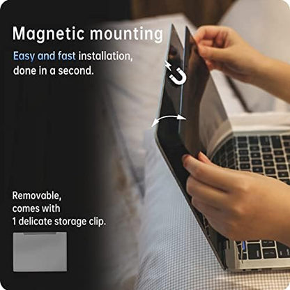 Magnetic Privacy Screen for Macbook Air 13 Inch (2018-2021, M1) / Macbook Pro 13 in (2016-2022, M1, M2), Removable Anti Blue Light Glare Filter for Mac 13In Laptop