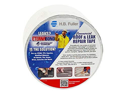 EternaBond RoofSeal White 4" x25' MicroSealant UV Stable RV Roof Seal Repair Tape | 35 mil Total Thickness - EB-RW040-25R - One-Step Durable, Waterproof and Airtight Sealant