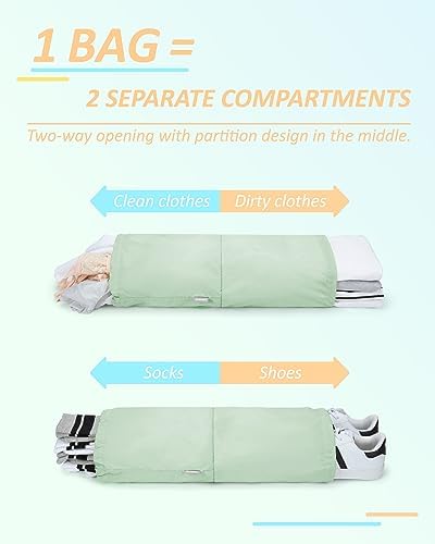 BAGSMART 6 Set Compression Packing Cubes - Lightweight Travel Essentials, Durable Luggage Organizer