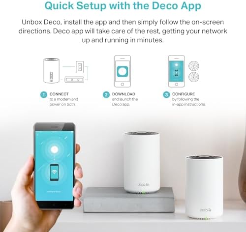 TP-Link Deco XE75 AXE5400 Tri-Band WiFi 6E Mesh System - Wi-Fi up to 7200 Sq.Ft, Engadget Rated Best Mesh for Most People, Replaces WiFi Router and Extender, AI-Driven Mesh New 6GHz Band, 3-Pack