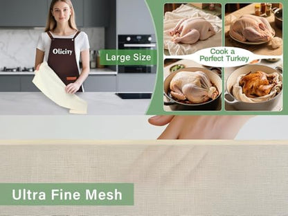 Olicity Cheese Cloth Roll,Grade 90,3x45Ft, 135 Sq Ft,Reusable Cheese Cloth Closed Edges Unbleached Cotton Cheese Cloths for Straining,Fine Mesh Muslin Bulk Cheesecloth Roll for Cooking,Crafts-15 Yards