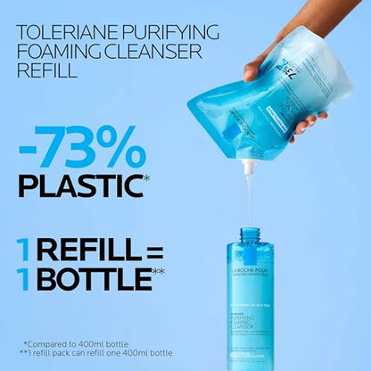 La Roche-Posay Toleriane Purifying Foaming Facial Cleanser, Oil Free Face Wash for Women & Men with Niacinamide + Ceramides, Pore Cleanser Safe For Sensitive Skin, Won’t Dry Out Skin, Soap Free