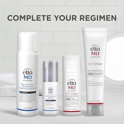 EltaMD UV Clear Face Sunscreen SPF 46, Oil-Free Sunscreen with Zinc Oxide, Dermatologist Recommended