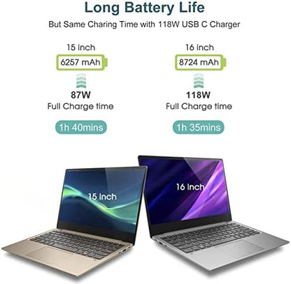 Mac Book Pro Charger - 118W USB C Charger Fast Charger Compatible with MacBook Pro/Air, M1 M2 M3 M4, iPad Pro, Samsung Galaxy, and More USB-C Devices(6.6 ft Cable Included)