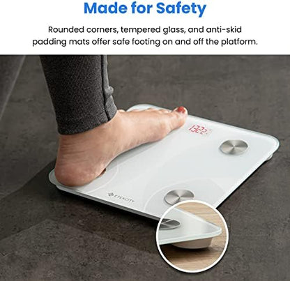 Etekcity Scale for Body Weight, Smart Digital Bathroom Weighing Scales with Body Fat and Water Weight for People, Bluetooth BMI Electronic Body Analyzer Machine, 400lb