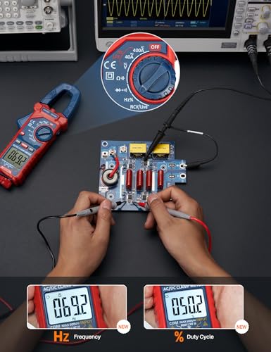 AstroAI Digital Clamp Meter Multimeter 4000 Counts Auto-ranging Amp Tester Measuring AC/DC Voltage & Current, Resistance, Capacitance, Frequency, Continuity, Live Wire Test, NCV Detection
