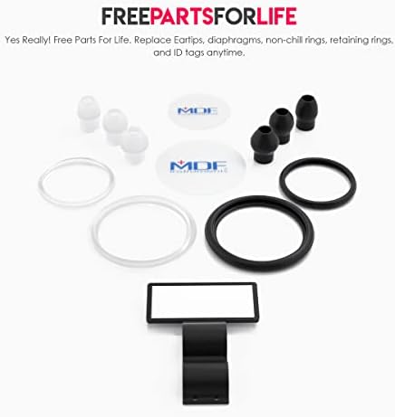 MDF Instruments, Engravable - Acoustica Lightweight Custom Stethoscope for Doctors, Nurses, Students, Home Health Use, Adult, Dual Head, Black Tube, Black Chestpiece-Headset, MDF747XPBO-ENGRAVING