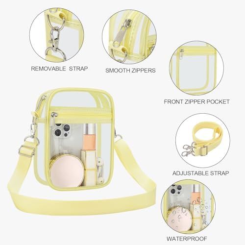 USPECLARE Clear Purse Stadium Approved CrossBody Bag for Men and Women