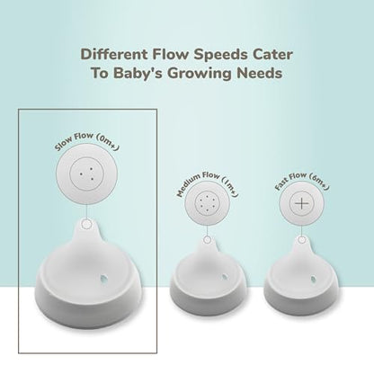NUK Perfect Match Slow Flow 2-in-1 Natural and Anti-Colic Bottle, 5oz., 4 Pack, BPA Free