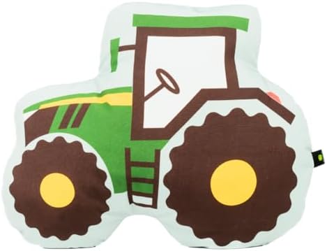 Franco Bedding Super Soft Plush Decorative Throw Cuddle Pillow, John Deere Trailer Tractor