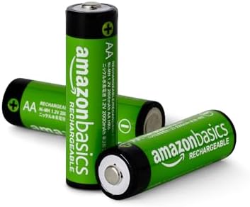Amazon Basics 16-Pack Rechargeable AA NiMH Batteries, 2000 mAh, 1.2V, Recharge up to 1000x Times, Pre-Charged