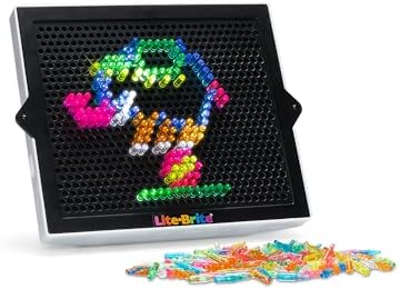 Lite Brite Classic, Favorite Retro Toy - Create Art with Light, STEM, Educational Learning, Holiday, Birthday, Gift, Boys, Kid, Toddler, Girls Age 4+