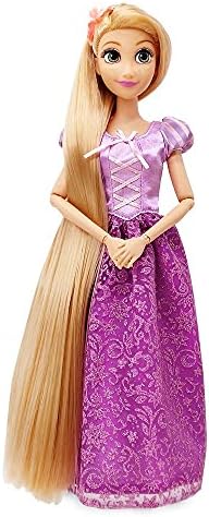 Disney Store Girl's Disney Princess Classic Doll (Rapunzel from Tangled), 11 Inches, Includes Brush with Molded Details, Fully Posable Toy in Classic Outfit - Disney Princess Toys