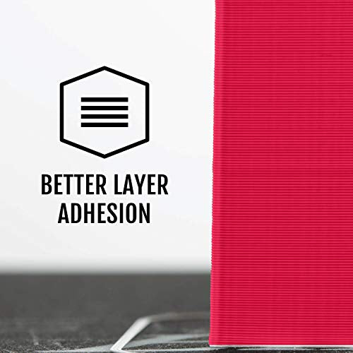 HATCHBOX 1.75mm True Pink PLA 3D Printer Filament, 1 KG Spool, Dimensional Accuracy +/- 0.03 mm, 3D Printing Filament