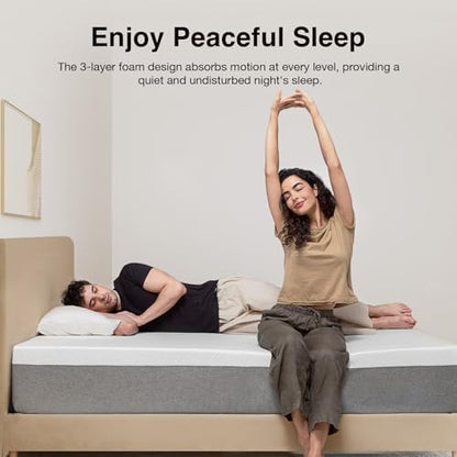 Novilla Queen Size Mattress, 12 Inch Gel Memory Foam Mattress for Cool Night & Pressure Relief, Medium Plush Feel with Motion Isolating, Bliss