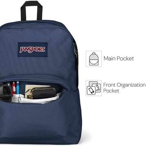 JanSport SuperBreak One Backpacks - Durable, Lightweight Bag with 1 Main Compartment, Front Utility Pocket with Built-in Organizer - Premium Backpack, Graphite Grey