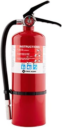 First Alert Fire Extinguisher for Home & Commercial Use, Heavy Duty Rechargeable Compliance Unit, UL RATED 2-A:10-B:C, HOME2PRO, Red, 1-Pack