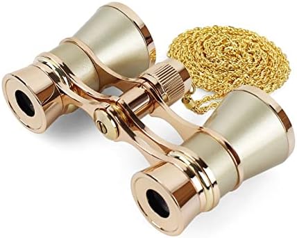 Aroncent Opera Glasses Binoculars 3X25 Mini Compact Binoculars with Chain for Adults Kids Women Vintage Theater Musical Concert