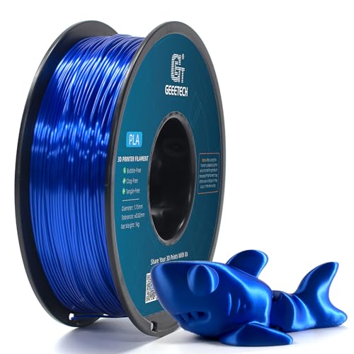 Geeetech Metal Shine Filament 1.75mm for 3D Printer, Silk PLA 1kg (2.2lbs) Spool, Metallic Royal Blue 3D Printing Filament, Dimensional Accuracy +/- 0.02 mm