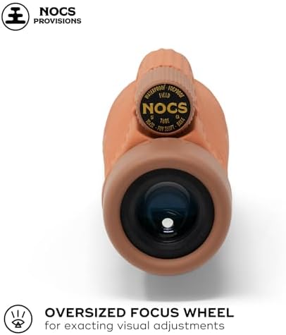 Nocs Provisions Field Tube 10x32 Waterproof Monocular, 10X Magnification Telescope, Bak4 Prism, Wide Field of View for Bird Watching, Backpacking & Wildlife Viewing - Paydirt Brown
