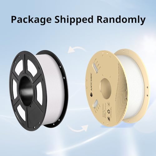 ANYCUBIC PLA 3D Printer Filament Bundle 4KG, 3D Printing PLA Filament 1.75mm Dimensional Accuracy +/- 0.02mm, 4 Pack 1KG Spool (2.2 lbs), 2 Pack of Black & 2 Pack of White