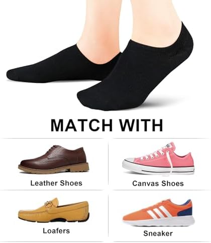 wernies No Show Socks Women Low Socks Non Slip Flat Boat Line 4/8 Pairs