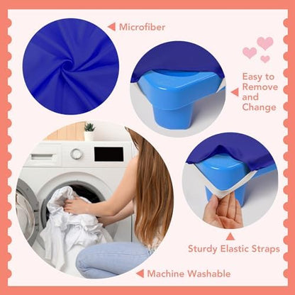 10 Pcs Cot Sheets for Daycare, 23"" X 51"", Blue Daycare Cot Size Sheet with Corner Elastic Loops for Child Boys Girls, Daycare Essentials for Toddler and Preschool, Breathable Microfiber