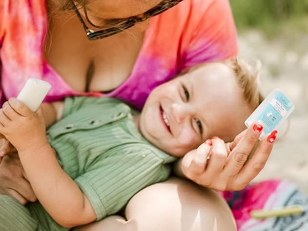 Babo Botanicals Sensitive Baby Mineral Sunscreen Stick SPF 50-70% Organic Ingredients - Zinc Oxide - NSF & Made Safe Certified - EWG Verified - Water Resistant - Fragrance-Free - for Babies & Kids