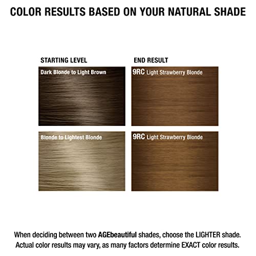 AGE beautiful Permanent Hair Color Dye Liqui Creme | 100% Gray Coverage | Anti-Aging Haircolor | Biotin for Thicker, Fuller Hair | Professional Salon Coloring