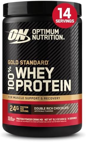 Optimum Nutrition Gold Standard 100% Whey Protein Powder, Double Rich Chocolate, 1 Pound (Pack of 1)