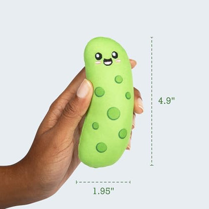 Emotional Support Pickles by Relatable, Cuddly Stuffed Animals and Toys, Squishy Toys and Plushies, Perfect Funny Pickle Gifts for Loved Ones of All Ages, Includes 5 Plushies with Carrying Basket