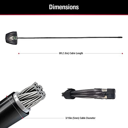 Master Lock Black Python Steel Cable Lock with Keys, Heavy Duty Anti-Theft Trail Camera and Kayak Locking Cable, 2 Pack, 8417T