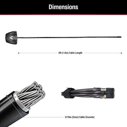 Master Lock Black Python Steel Cable Lock with Keys, Heavy Duty Anti-Theft Trail Camera and Kayak Locking Cable, 2 Pack, 8417T