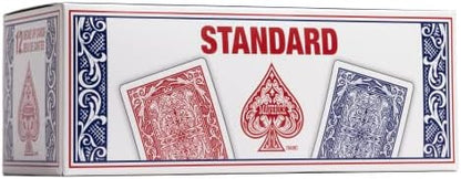 Maverick Playing Cards, Standard Index, Red and Blue, 12 Pack