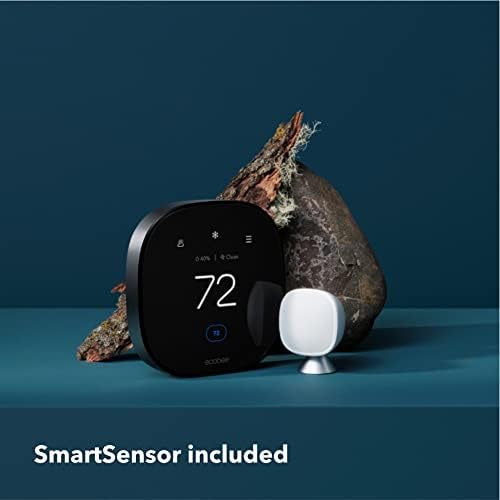 ecobee Smart Thermostat Premium with Smart Sensor and Air Quality Monitor - Programmable Wifi Thermostat - Works with Siri, Alexa, Google Assistant