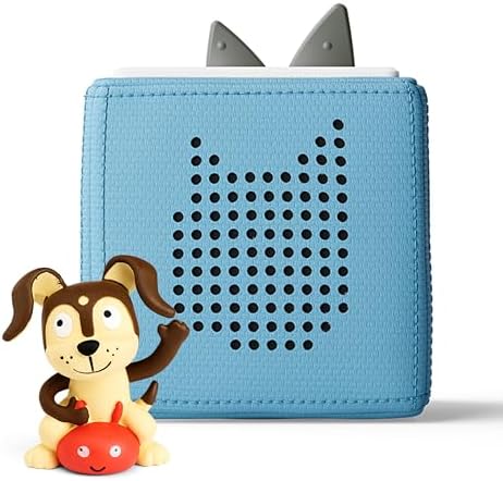 Toniebox Audio Player Starter Set with Playtime Puppy - Listen, Learn, and Play with One Huggable Little Box - Light Blue