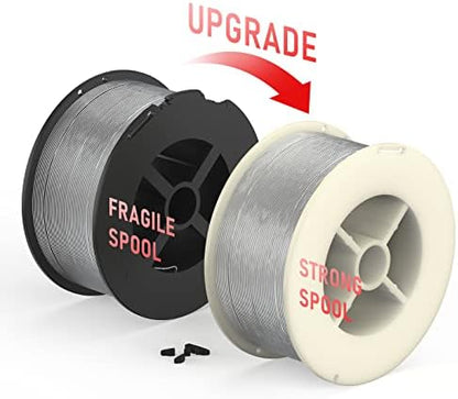 YESWELDER Flux Core Gasless MIG Wire, E71T-GS Mild Carbon Steel .030-Inch Diameter 2-Pound, Strong ABS Plastic Spool Welding Wire