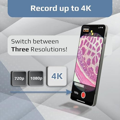 Carson MicroBrite Portable Digital Pocket Microscope for Kids or Adults, Accurate 60x-120x Zoom, Handheld Microscope with Phone Clip & Smartphone App (MM-350)