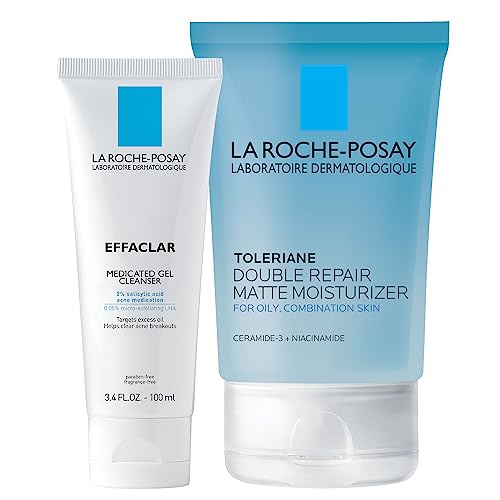 La Roche-Posay Effaclar Medicated Gel Cleanser, 2% Salicylic Acid Cleanser + LHA + Glycerin, Dermatologist Tested Foaming Acne Face Wash, Clear & Prevent Acne Breakouts, Oil Free, Targets Excess Oil