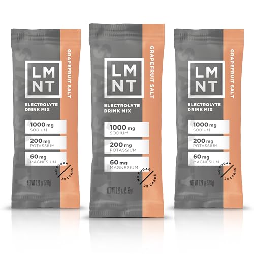 LMNT Zero Sugar Electrolytes - Grapefruit Salt | Drink Mix | 30 Count