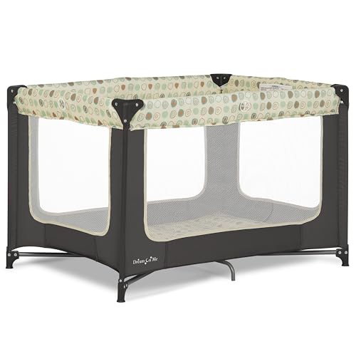 Dream On Me Zodiak Portable Playard in Grey, Lightweight, Packable and Easy Setup Baby Playard, Breathable Mesh Sides and Soft Fabric - Comes with a Removable Padded Mat